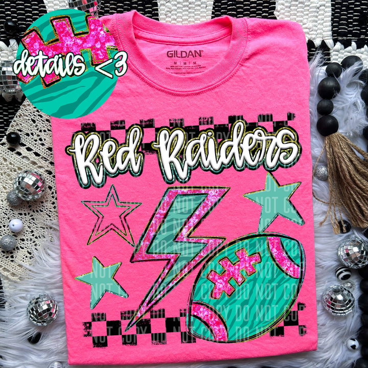 Rainbow Football Bolts DTF Print