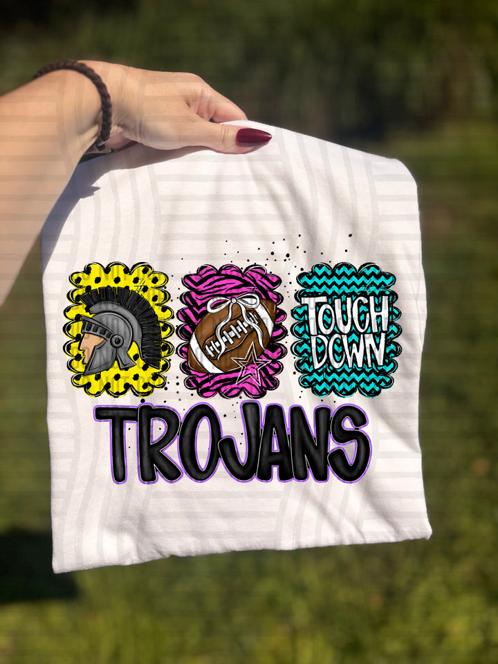 Preppy Bright Trio Mascot Heads DTF Print