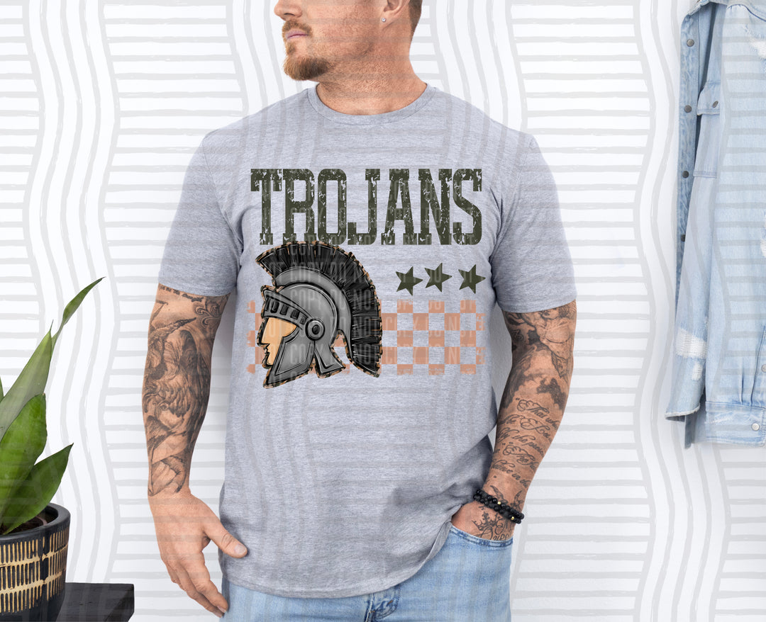 Camo Mascot Heads DTF Print