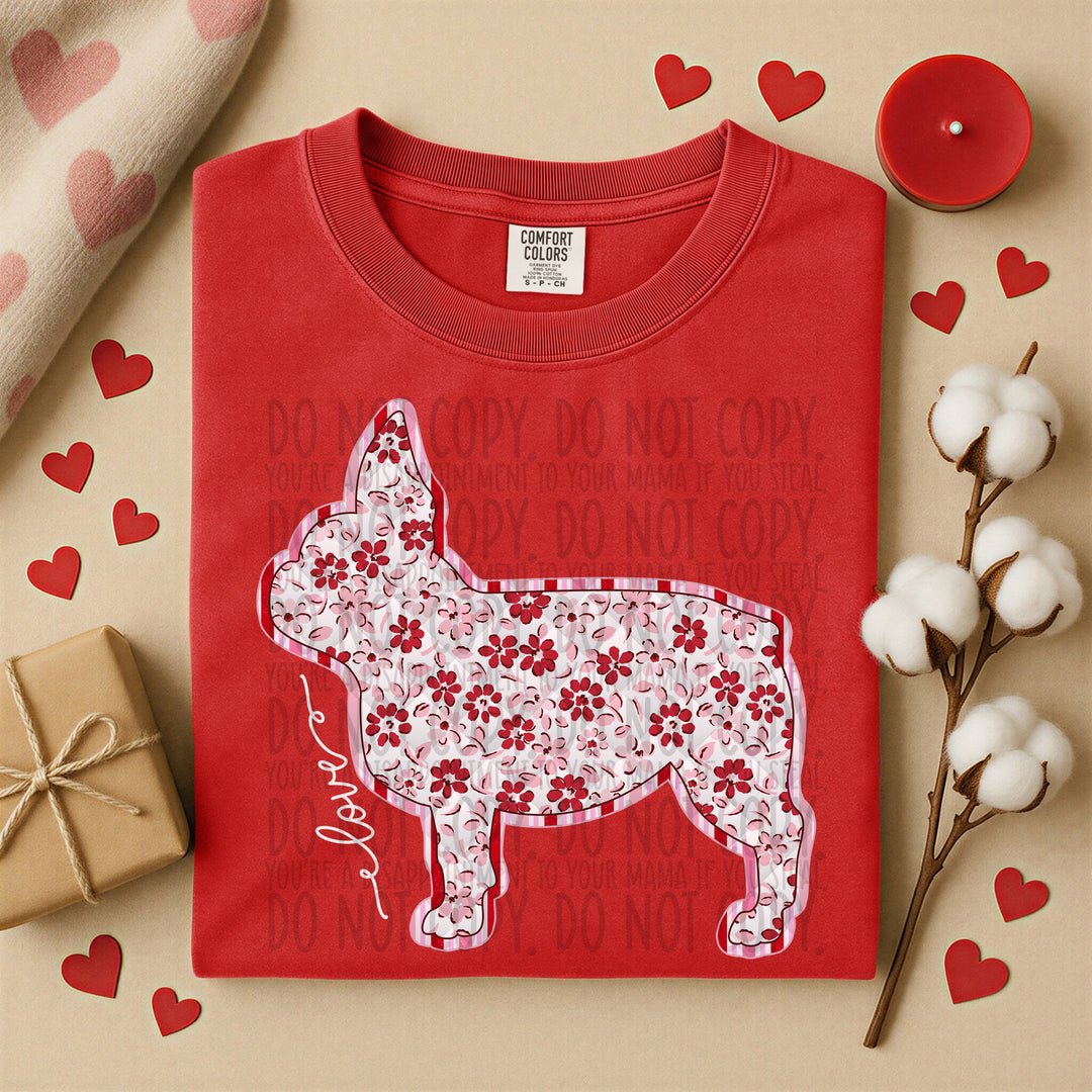 Valentine Dogs DTF Print