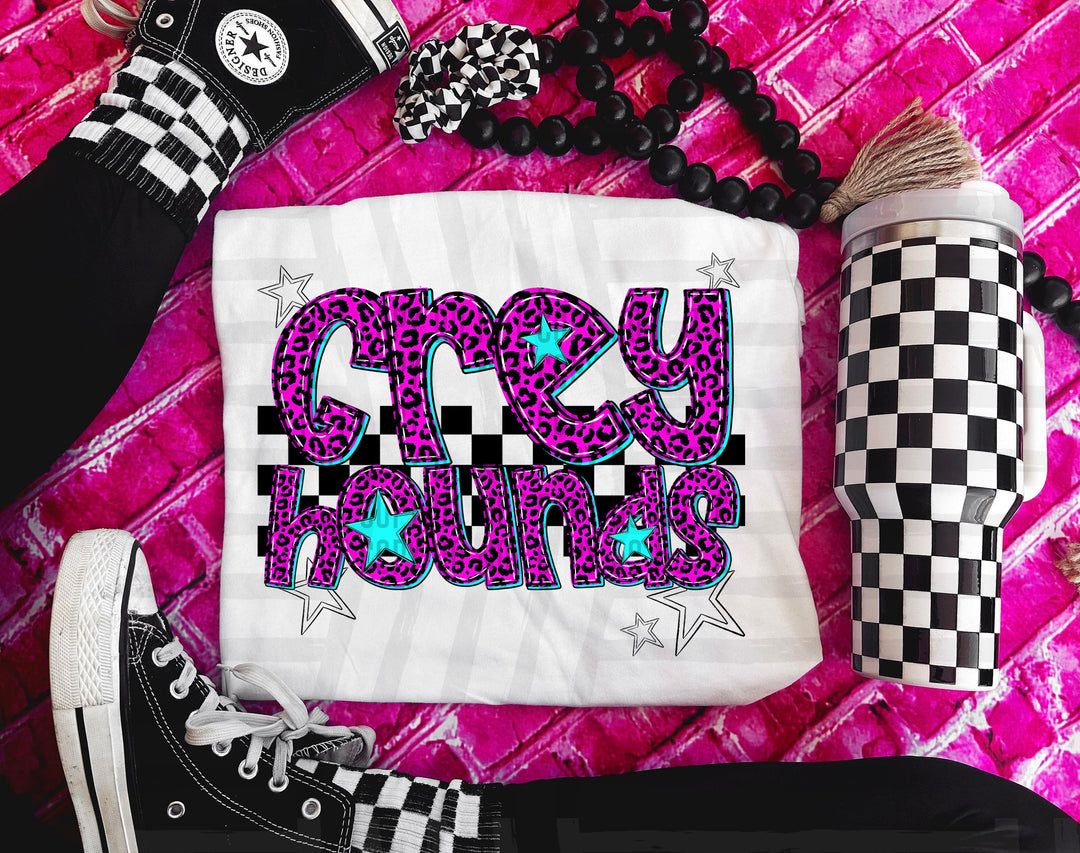 Pink Neon Leopard DTF Print