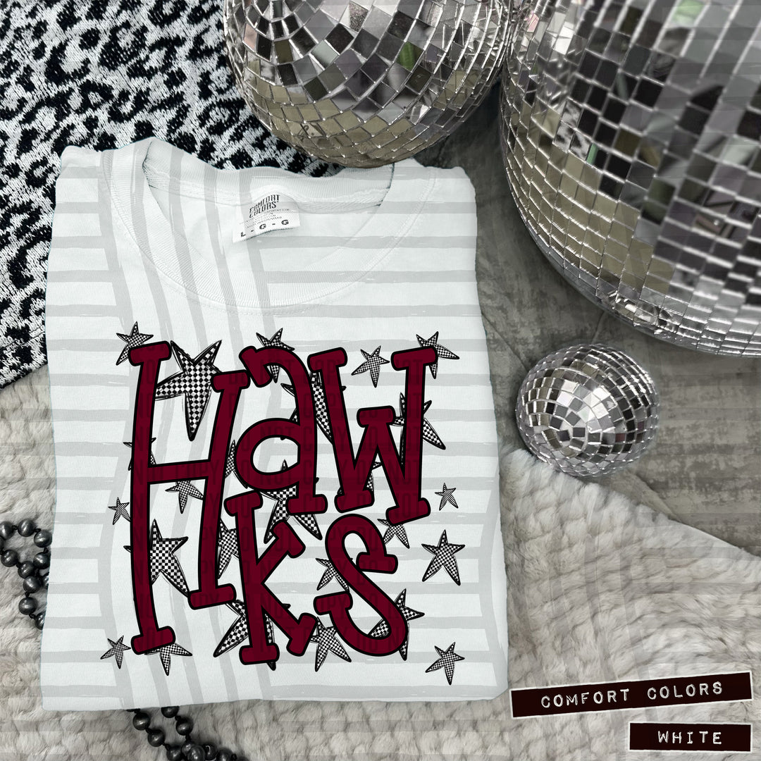Maroon Staggered DTF Print