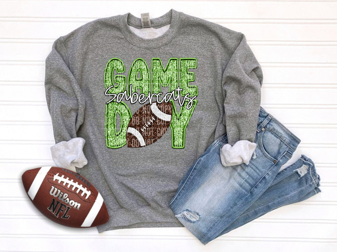 Lime Football DTF Print