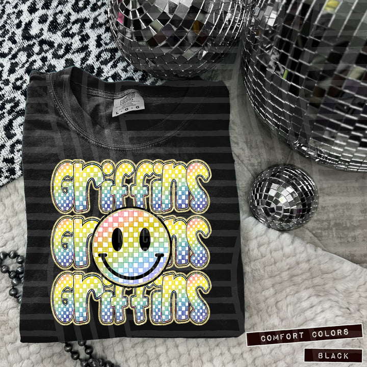 Rainbow Smiley Triple Stack DTF Print