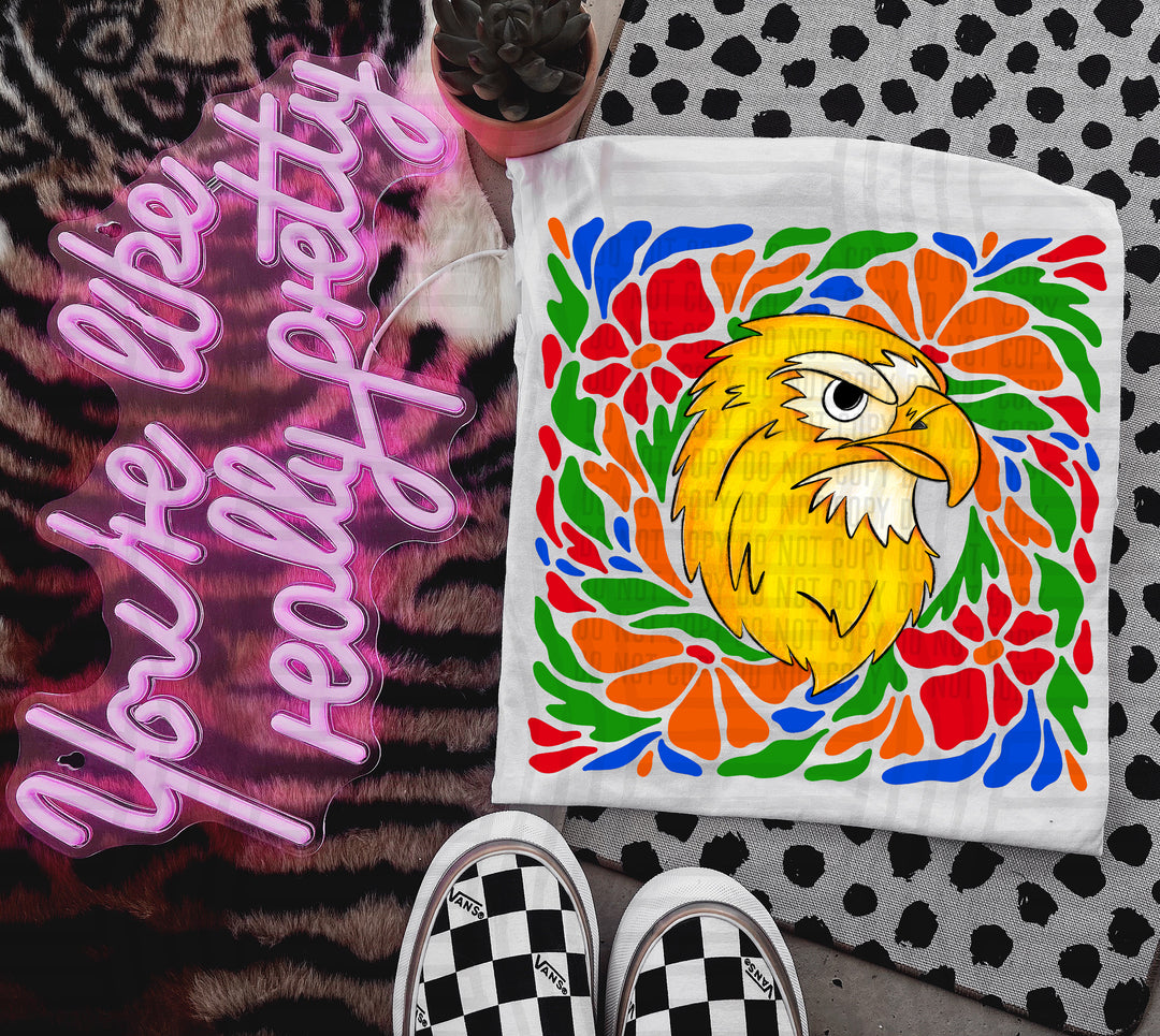 Retro Floral Mascot Heads DTF Print