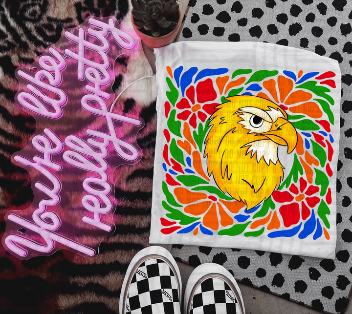 Retro Floral Mascot Heads DTF Print