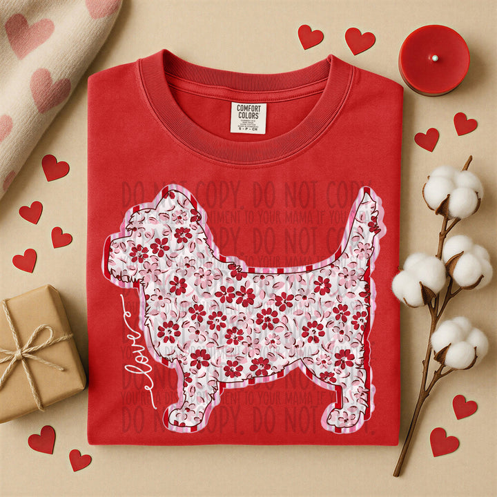 Valentine Dogs DTF Print