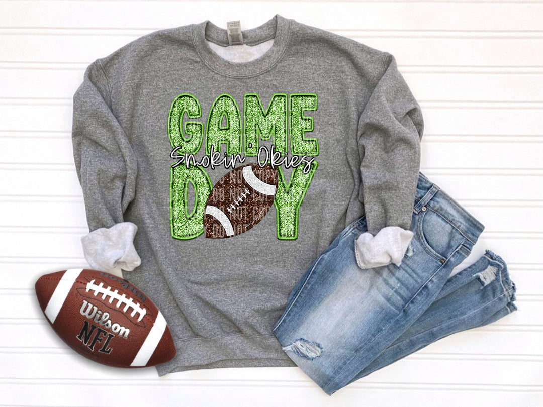 Lime Football DTF Print