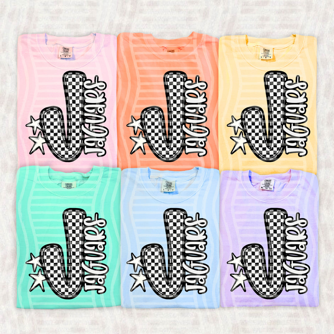 Checker Crush Black And White Mascots DTF Print