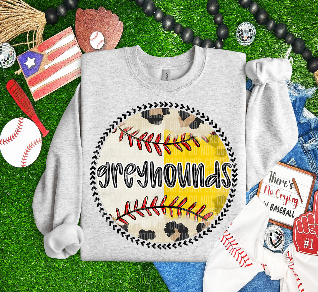 Half Baseball/Softball Round DTF Print