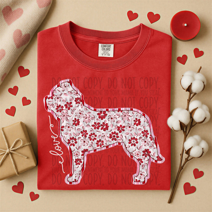 Valentine Dogs DTF Print