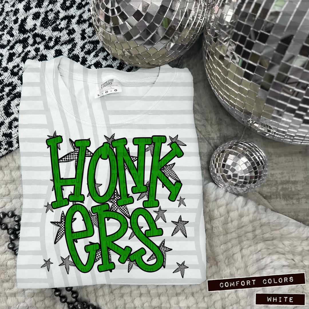 Green Staggered DTF Print
