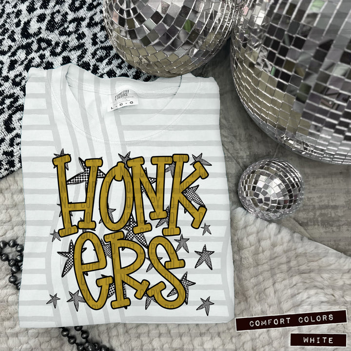 Gold Staggered DTF Print