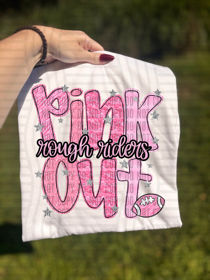 Pink Out Football DTF Print