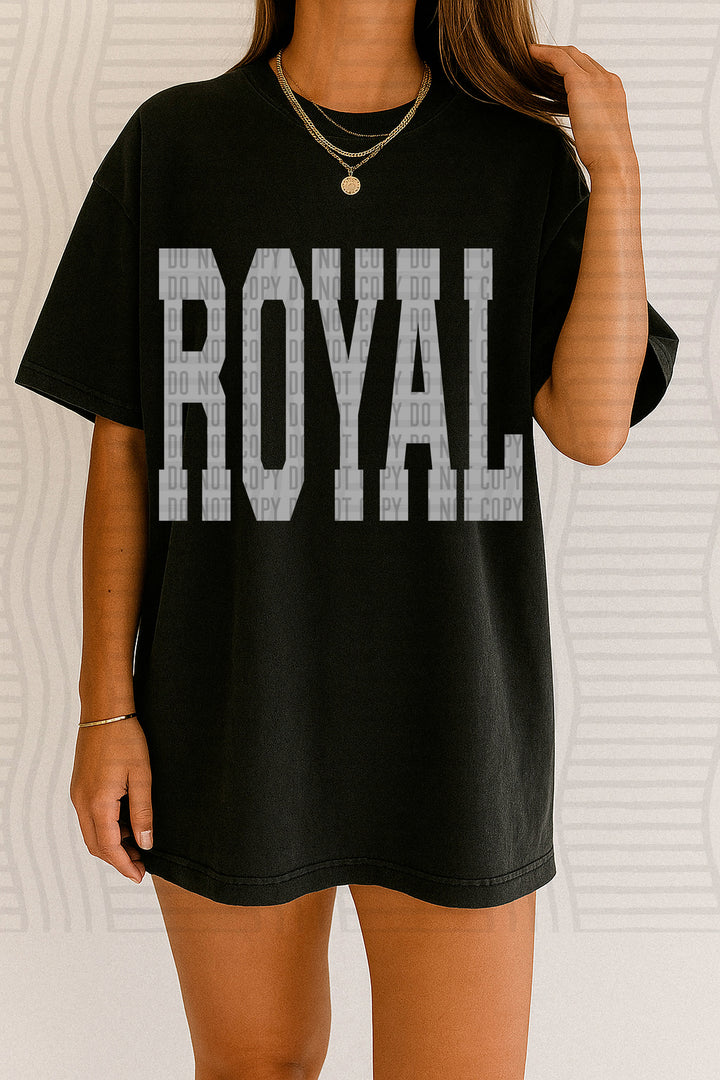 Oversized Stretched Grayscale DTF Print