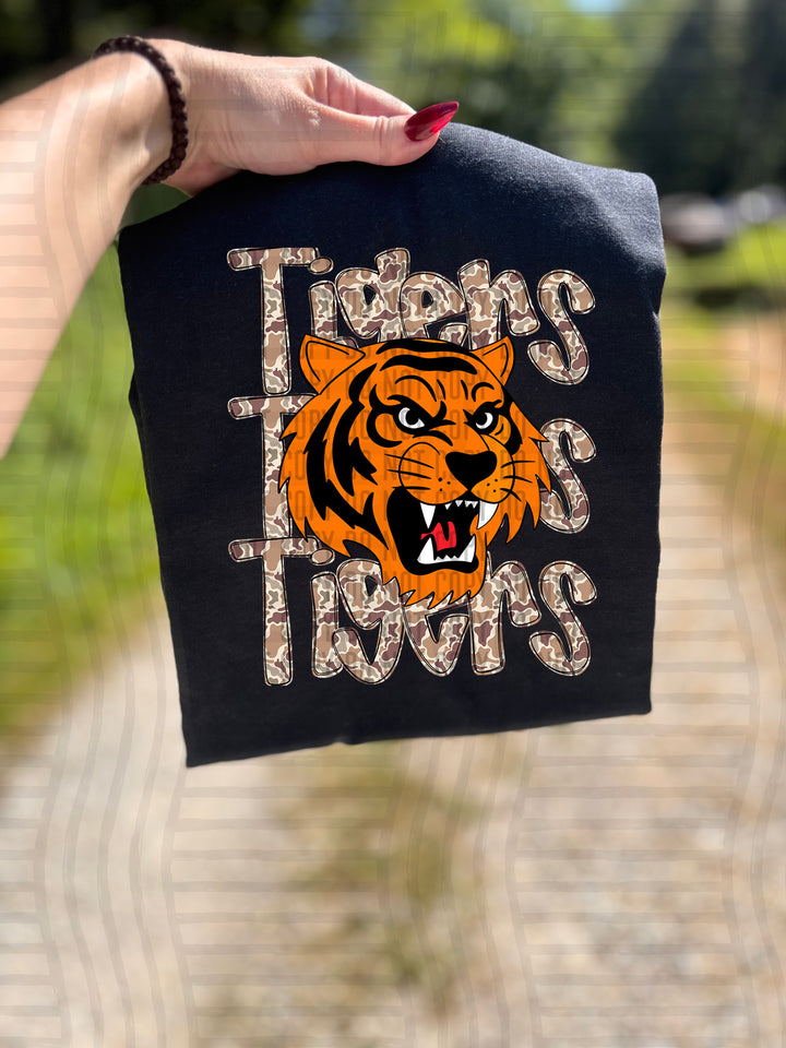 Camo Mascot Heads DTF Print