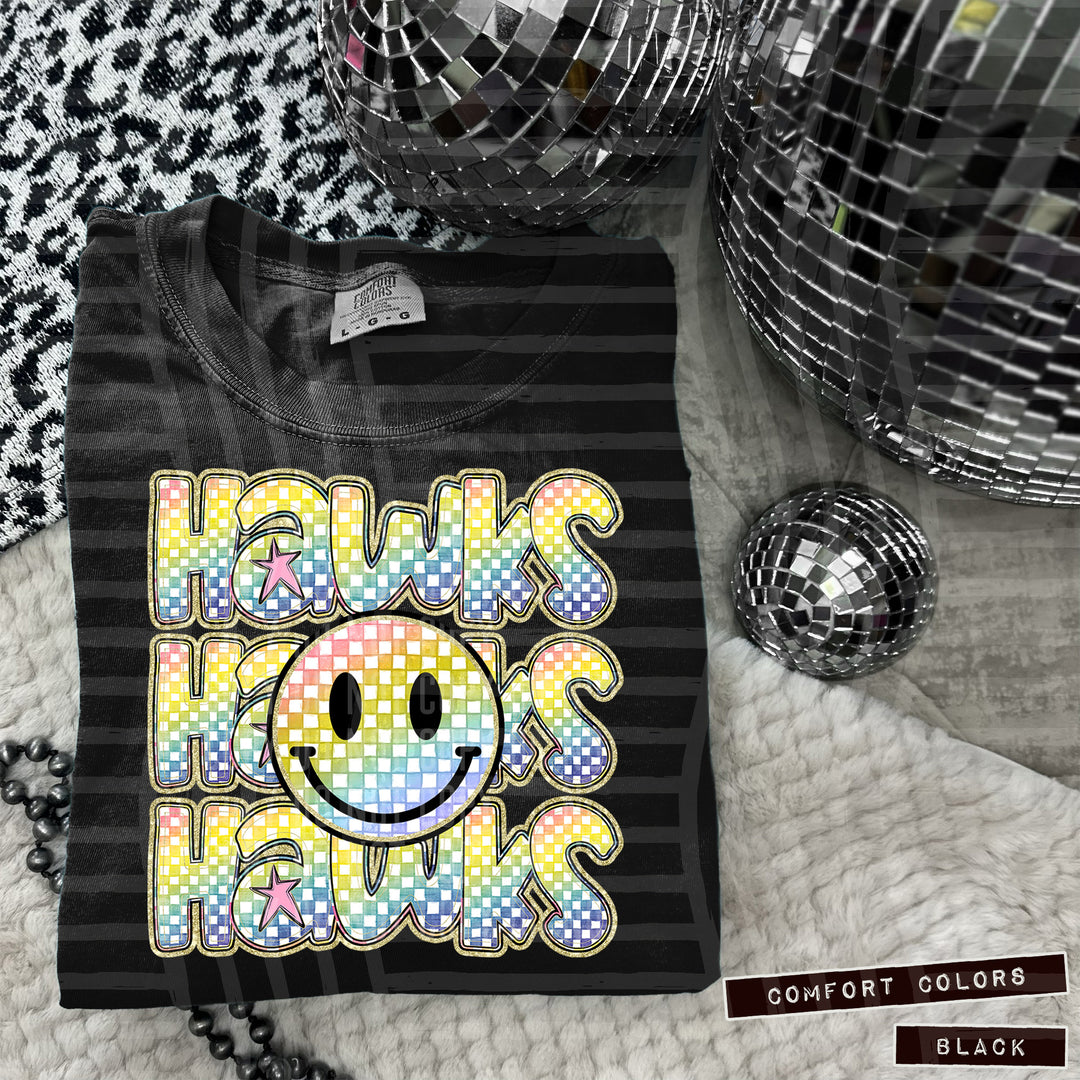Rainbow Smiley Triple Stack DTF Print