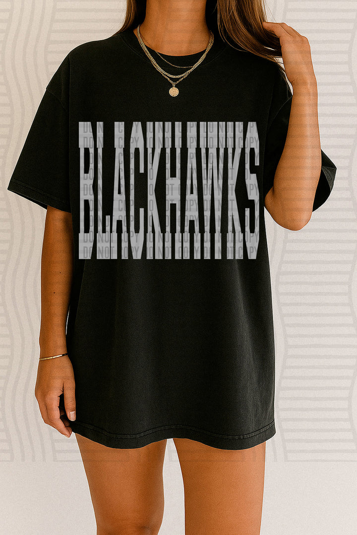 Oversized Stretched Grayscale DTF Print