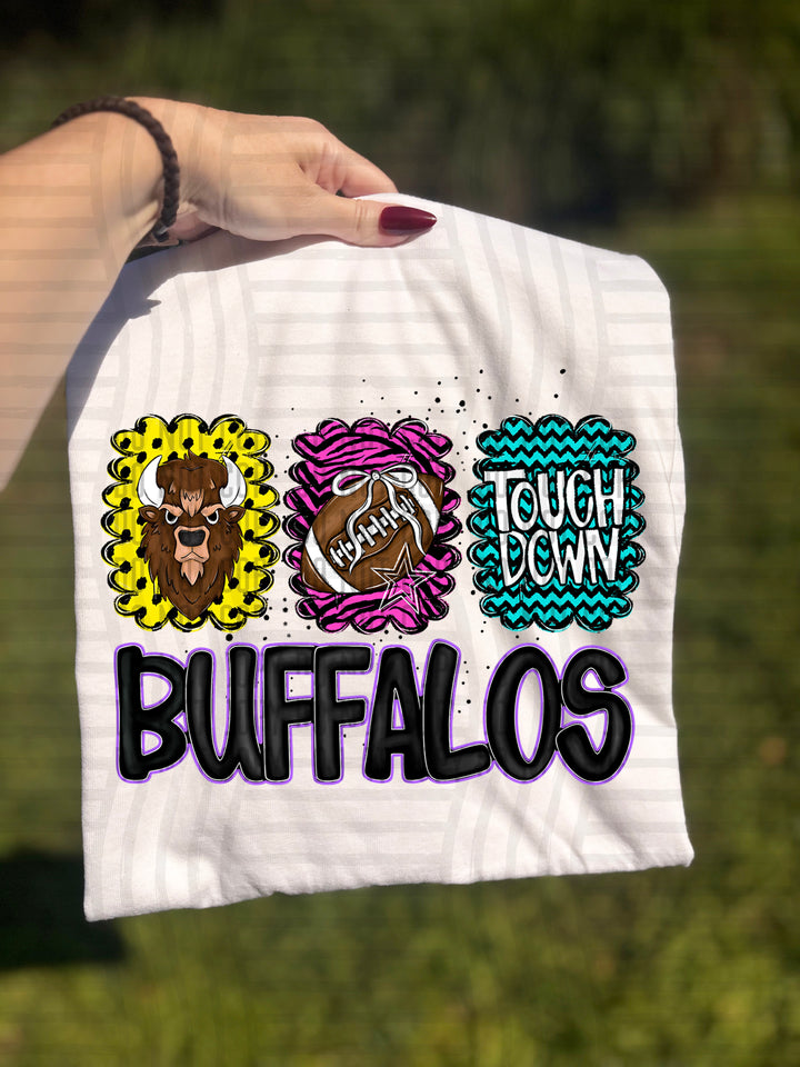 Preppy Bright Trio Mascot Heads DTF Print