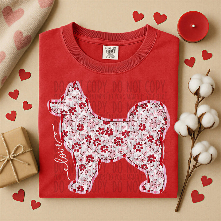 Valentine Dogs DTF Print