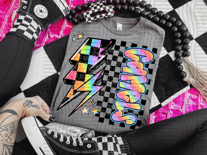 Youth Neon Side Bolt DTF Print