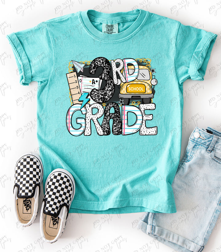 Back To School Bus Grade Levels DTF Print