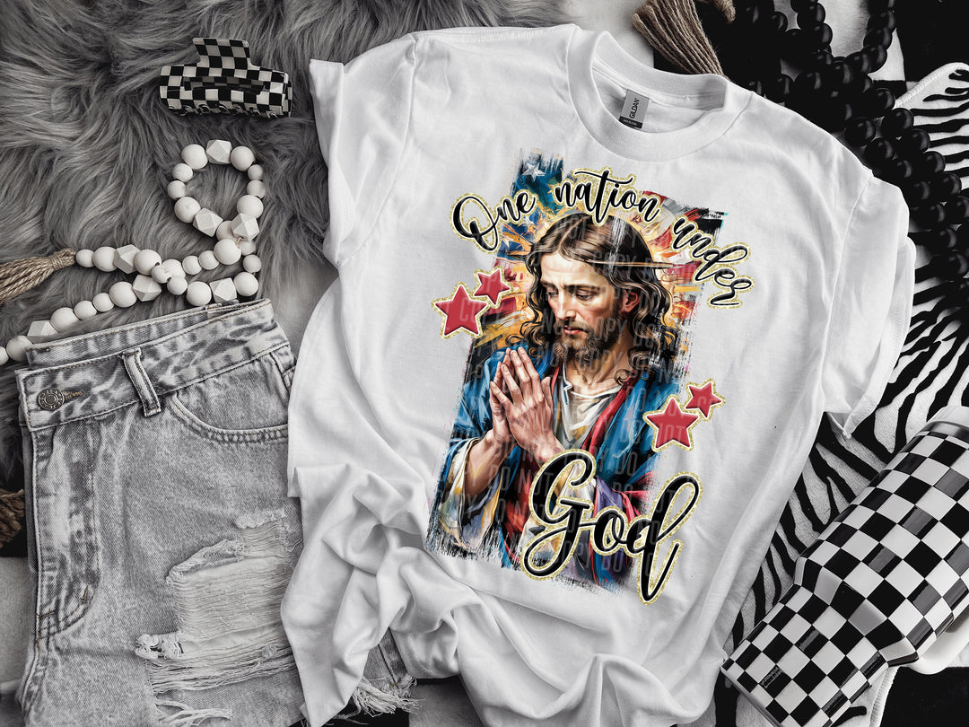 One Nation Under God DTF Print