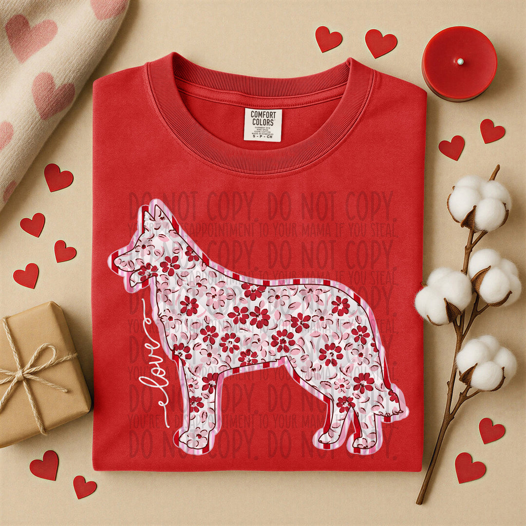 Valentine Dogs DTF Print