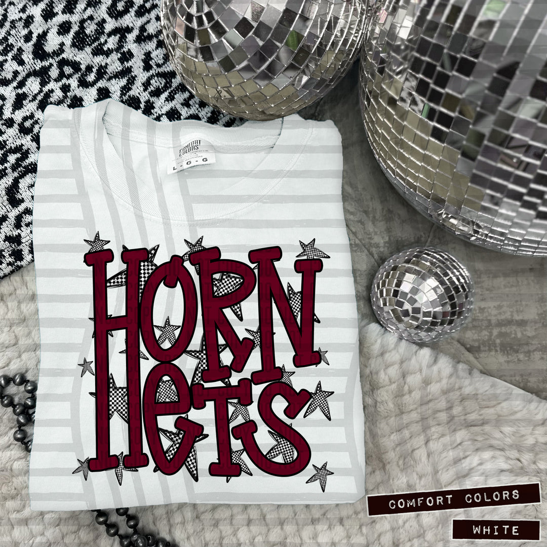 Maroon Staggered DTF Print