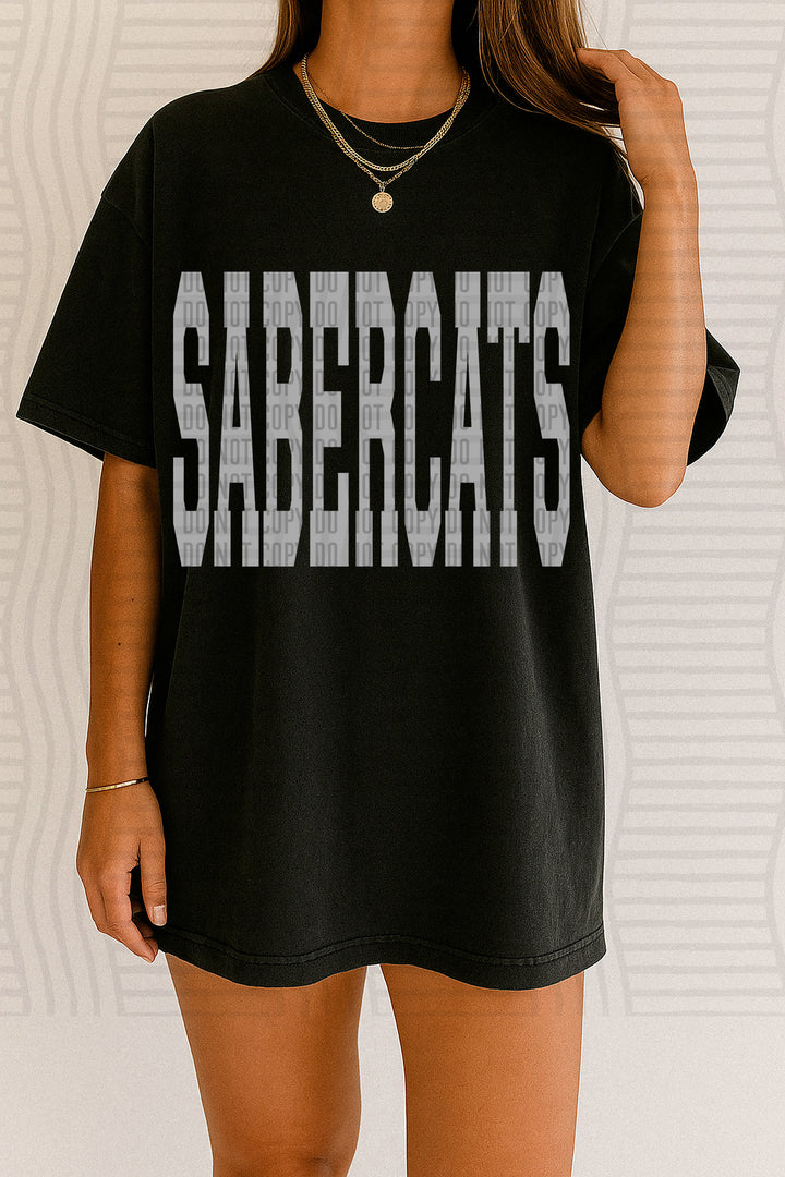 Oversized Stretched Grayscale DTF Print