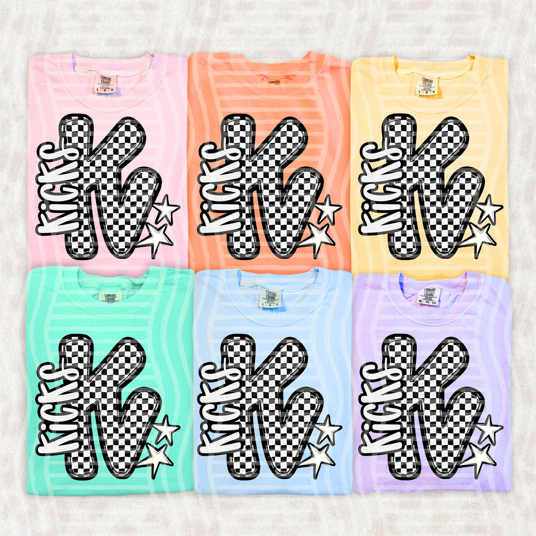 Checker Crush Black And White Mascots DTF Print