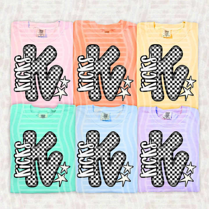 Checker Crush Black And White Mascots DTF Print