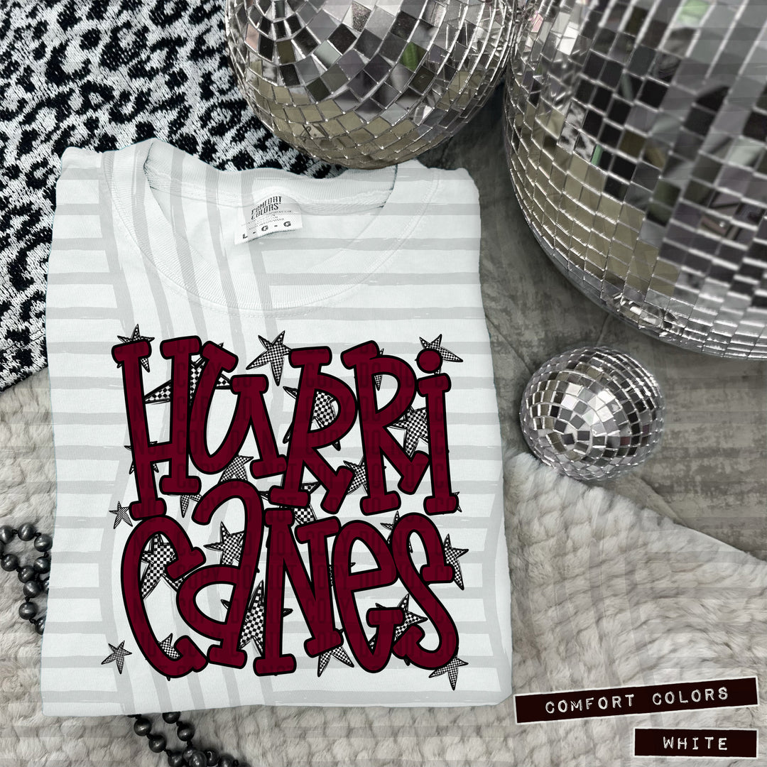 Maroon Staggered DTF Print