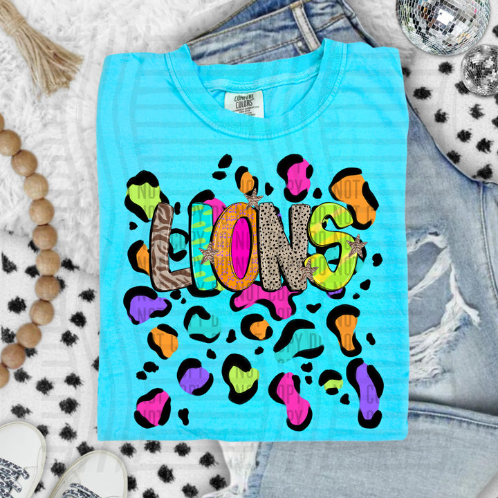 Funky Mix Up Leopard Spots DTF Print