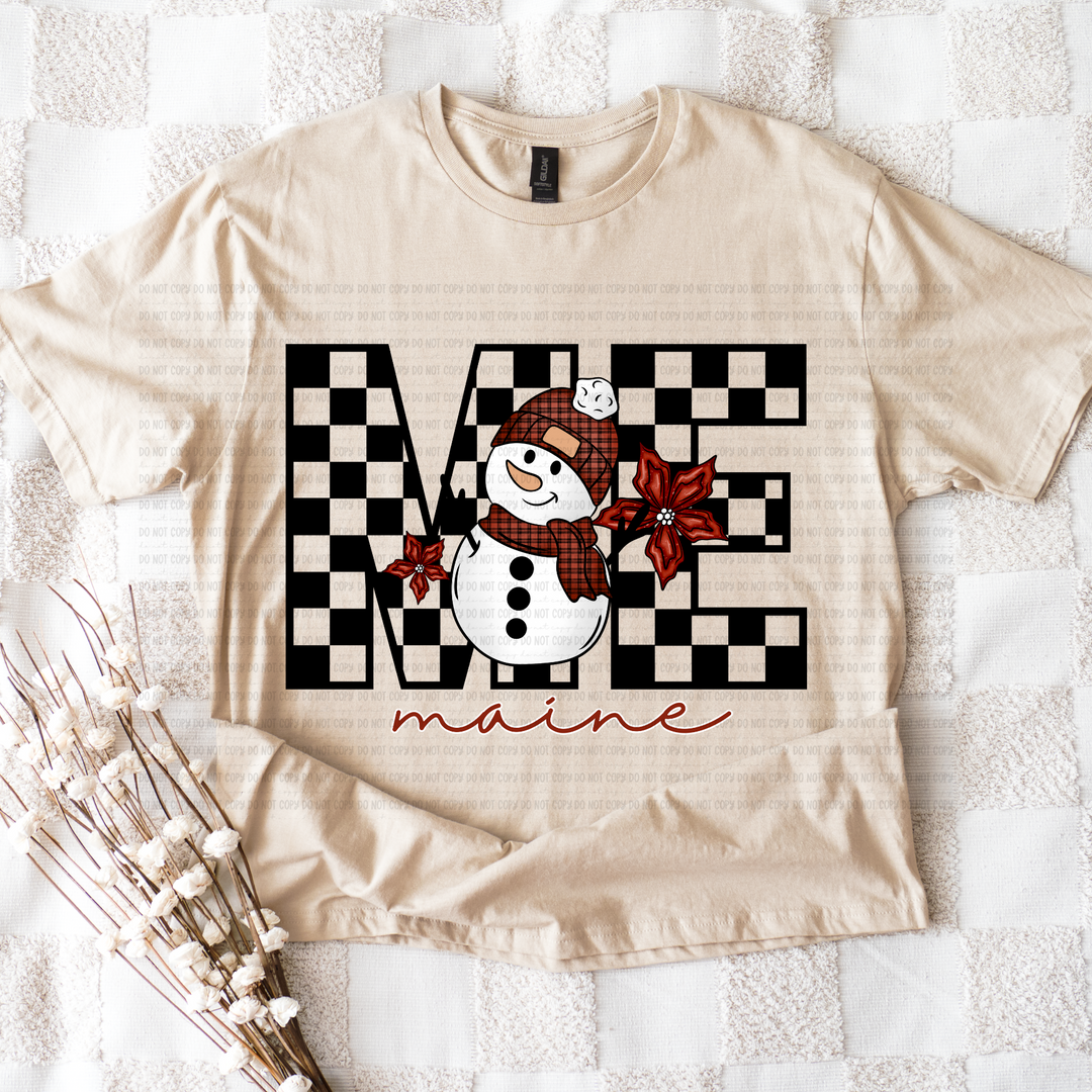 Snowman States DTF Print