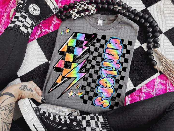 Youth Neon Side Bolt DTF Print