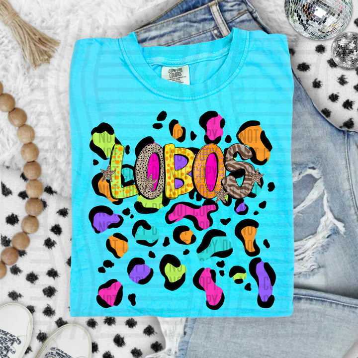 Funky Mix Up Leopard Spots DTF Print