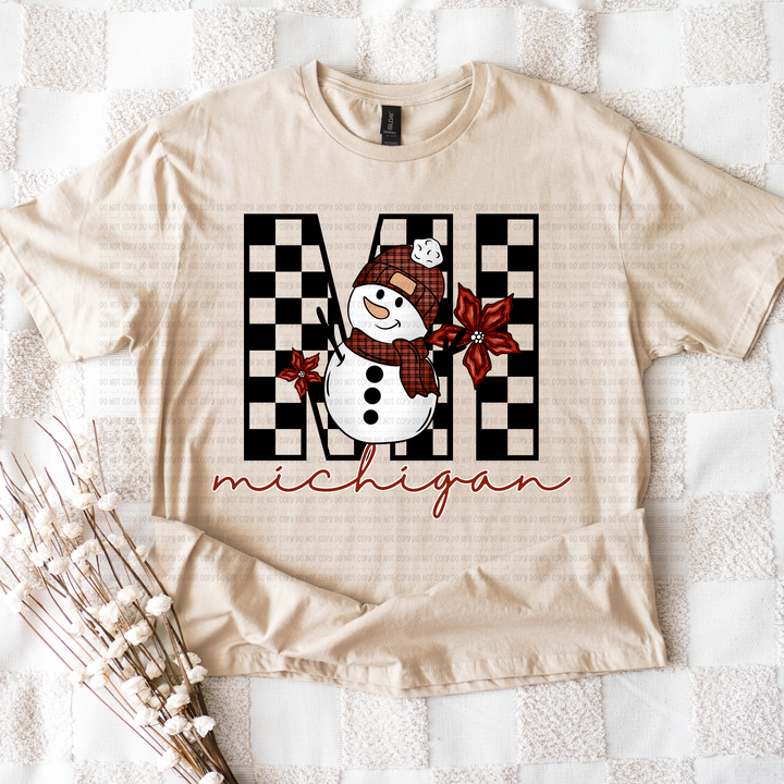 Snowman States DTF Print