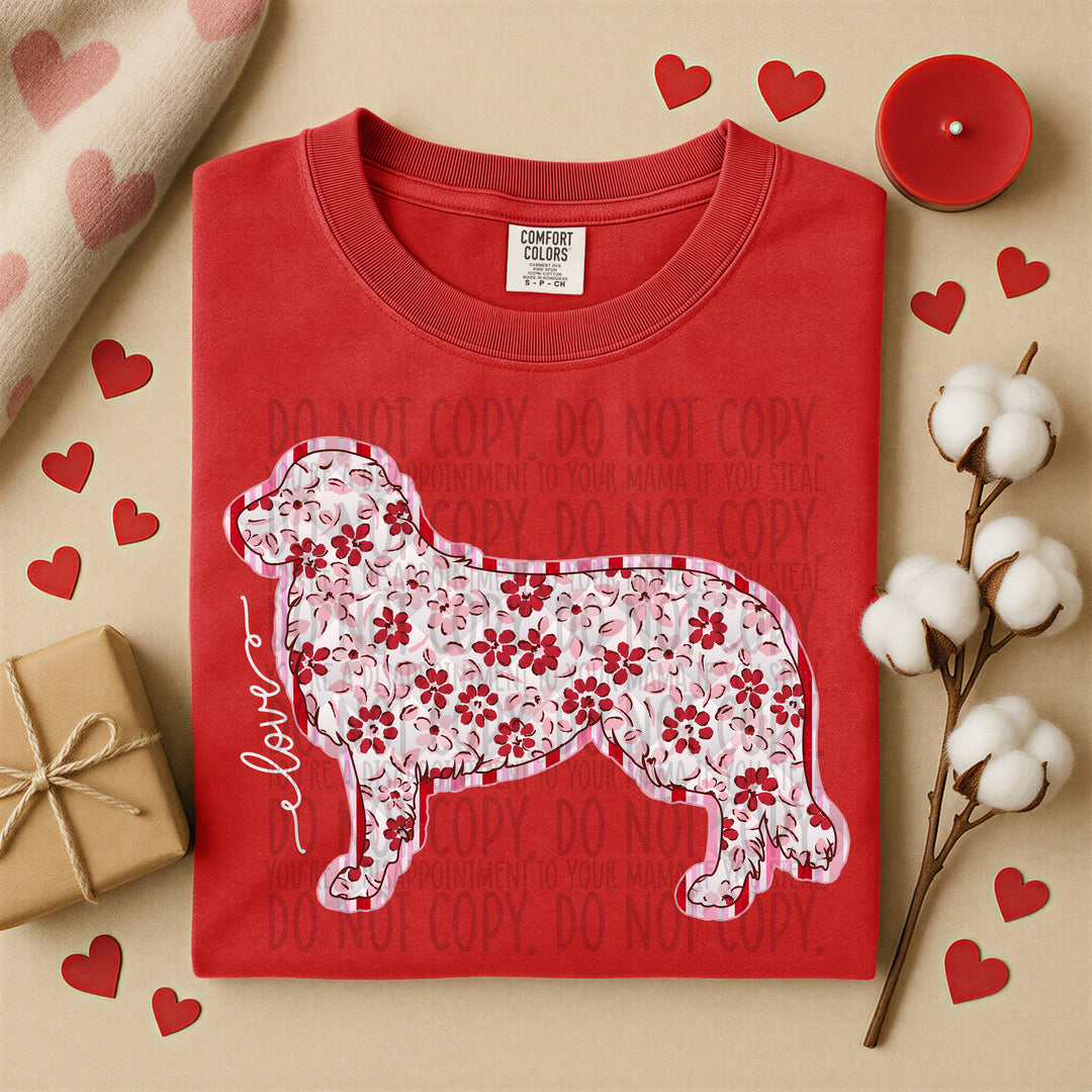Valentine Dogs DTF Print