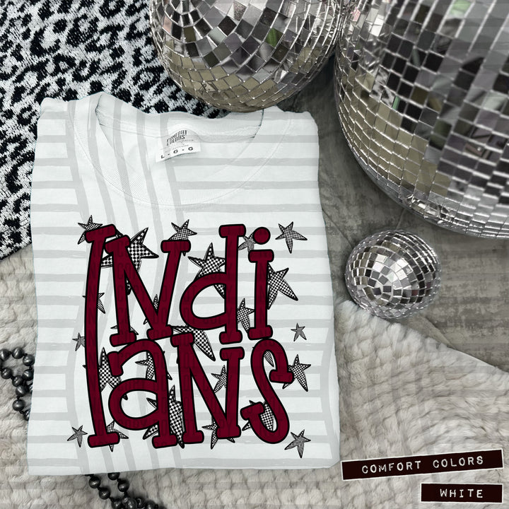 Maroon Staggered DTF Print