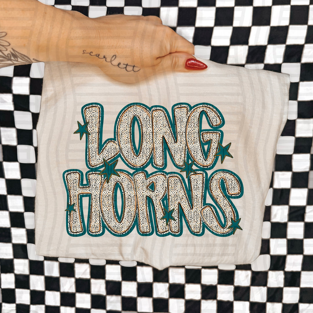 Teal Dotty DTF Print