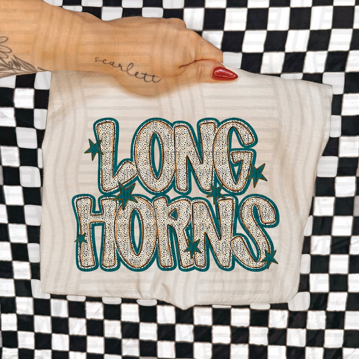 Teal Dotty DTF Print