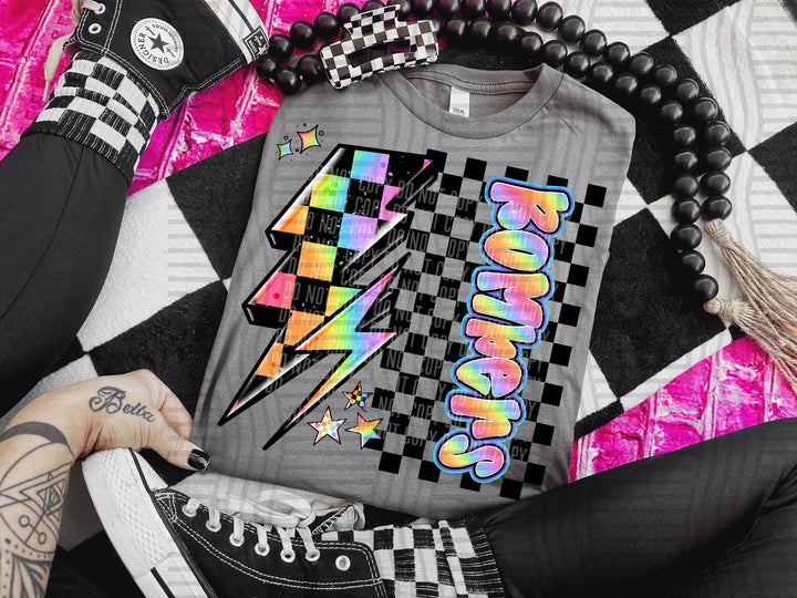 Youth Neon Side Bolt DTF Print