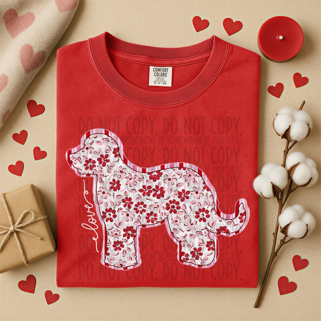 Valentine Dogs DTF Print