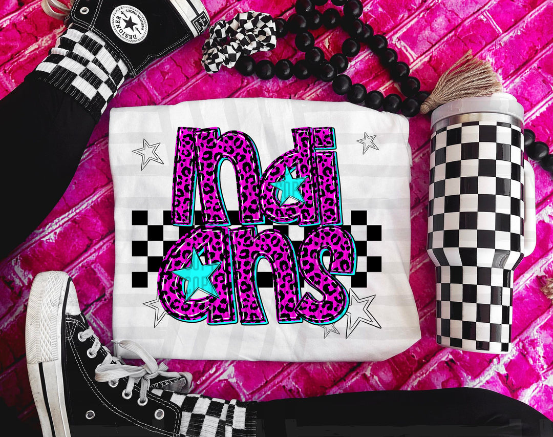 Pink Neon Leopard DTF Print