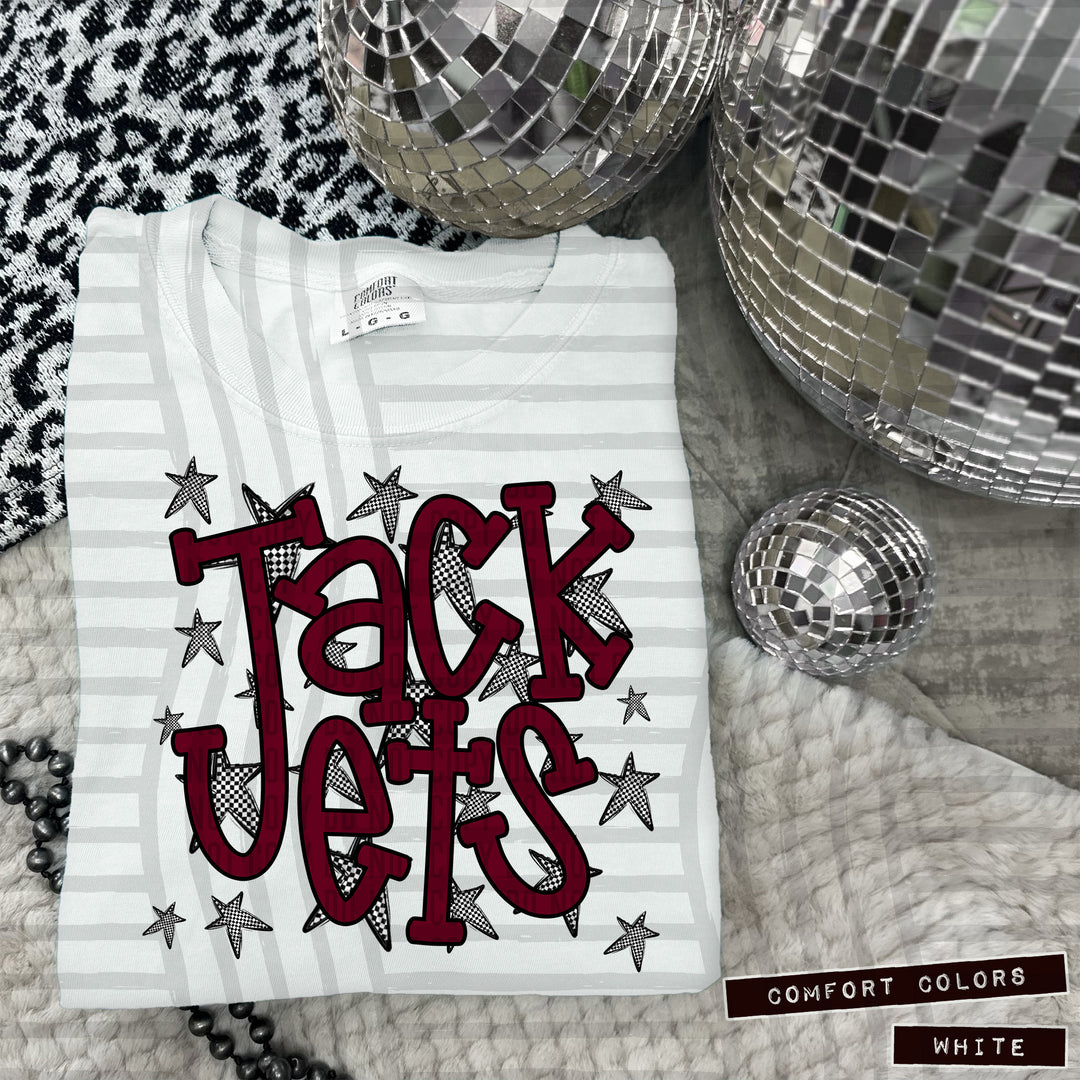 Maroon Staggered DTF Print