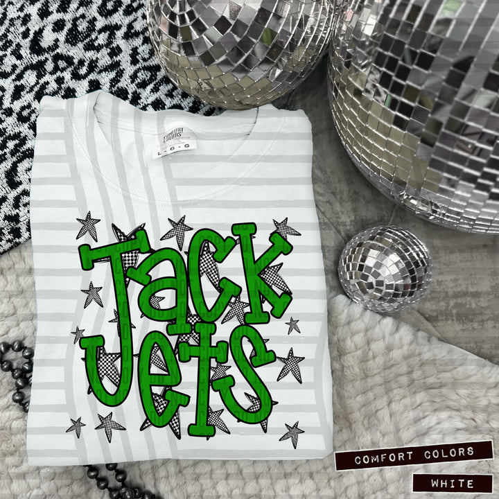 Green Staggered DTF Print