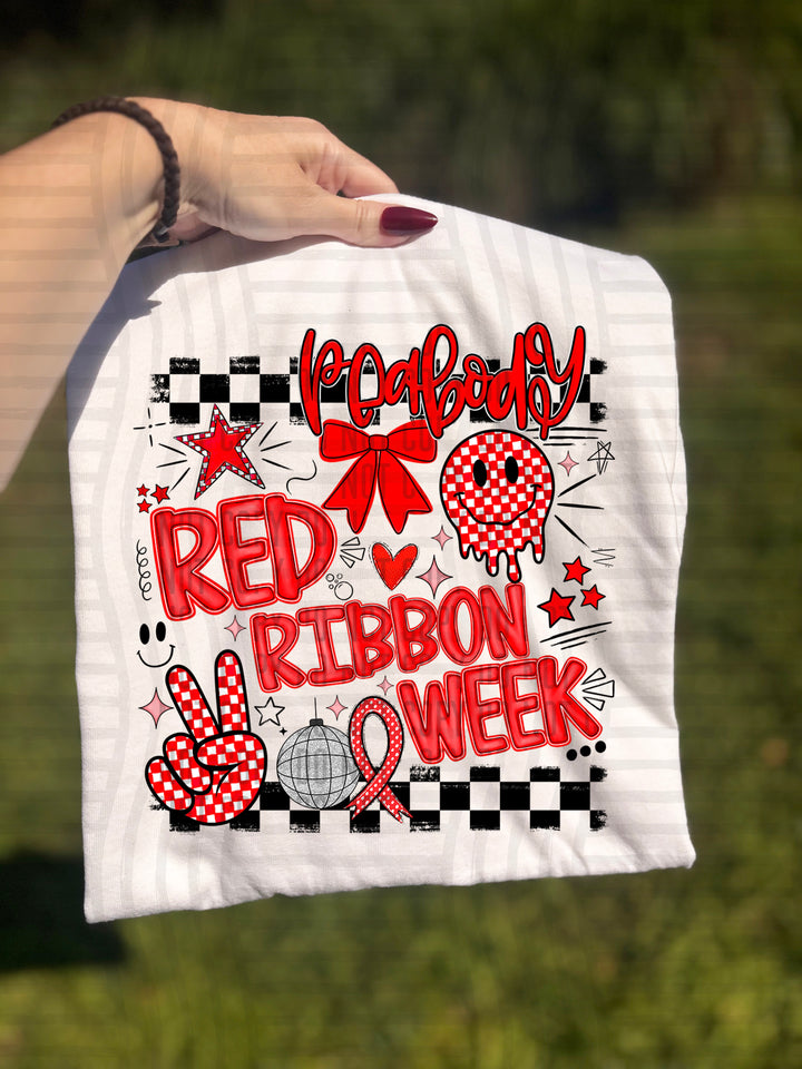 Red Ribbon DTF Print