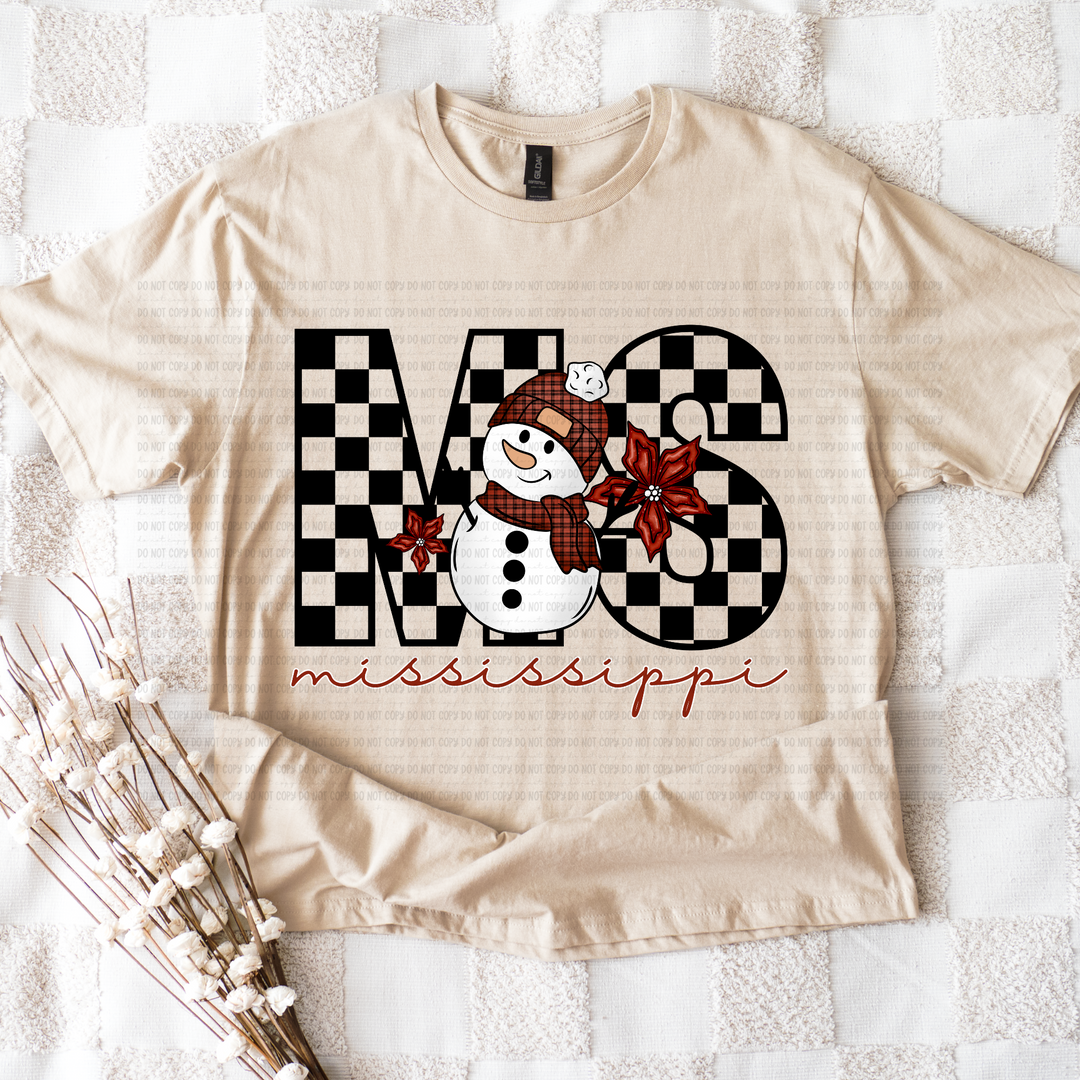 Snowman States DTF Print