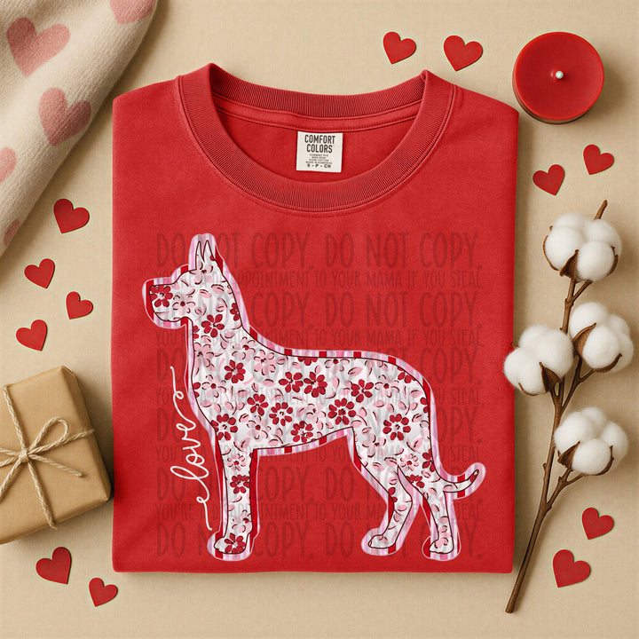Valentine Dogs DTF Print